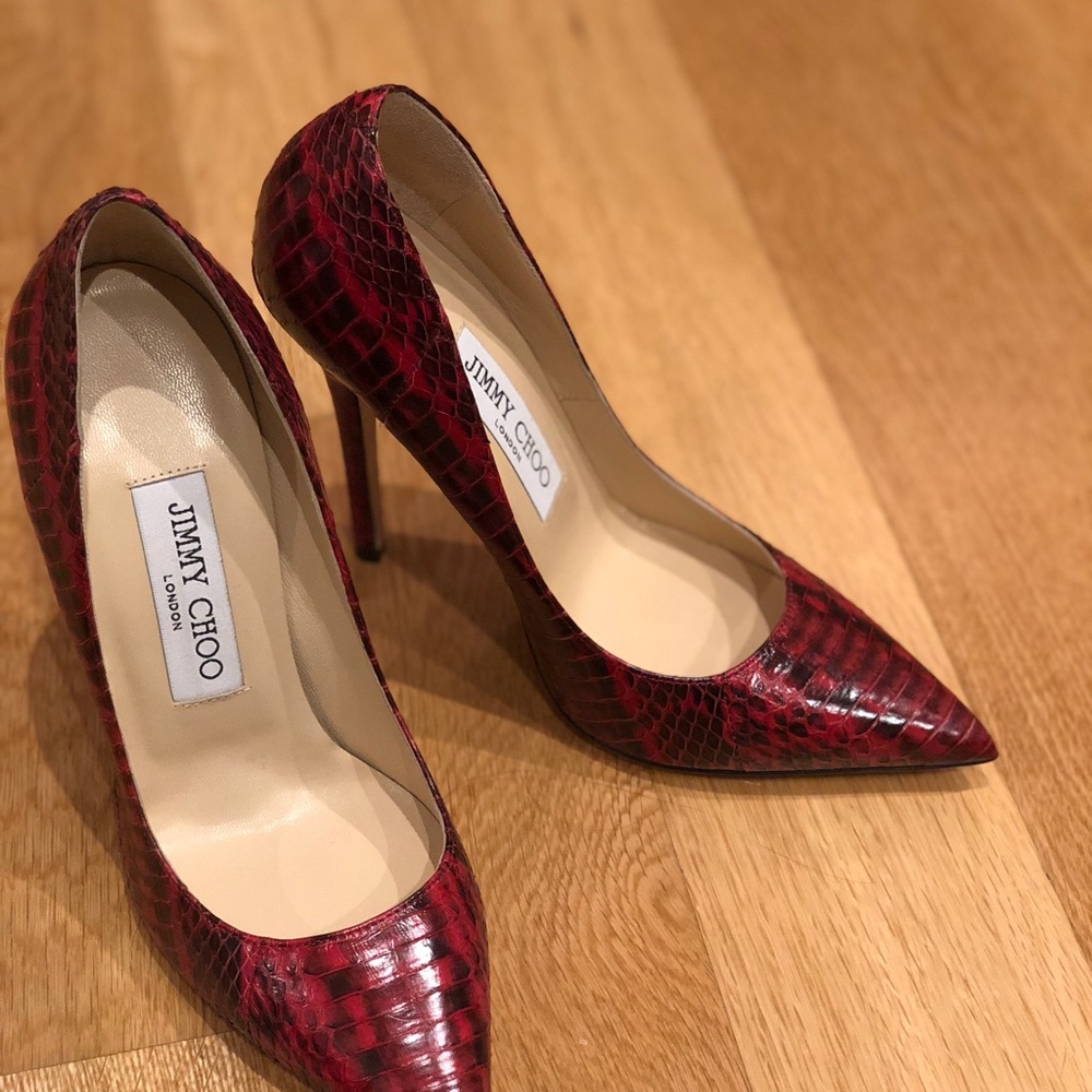 Jimmy Choo high heels （elaphe）